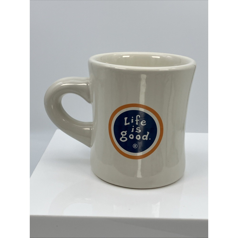 Life is Good Coffee Mug Diner Style Heavy Classic Cup Logo "Do what you like" - Picture 4 of 10